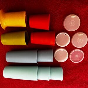 Tupperware drinking glasses